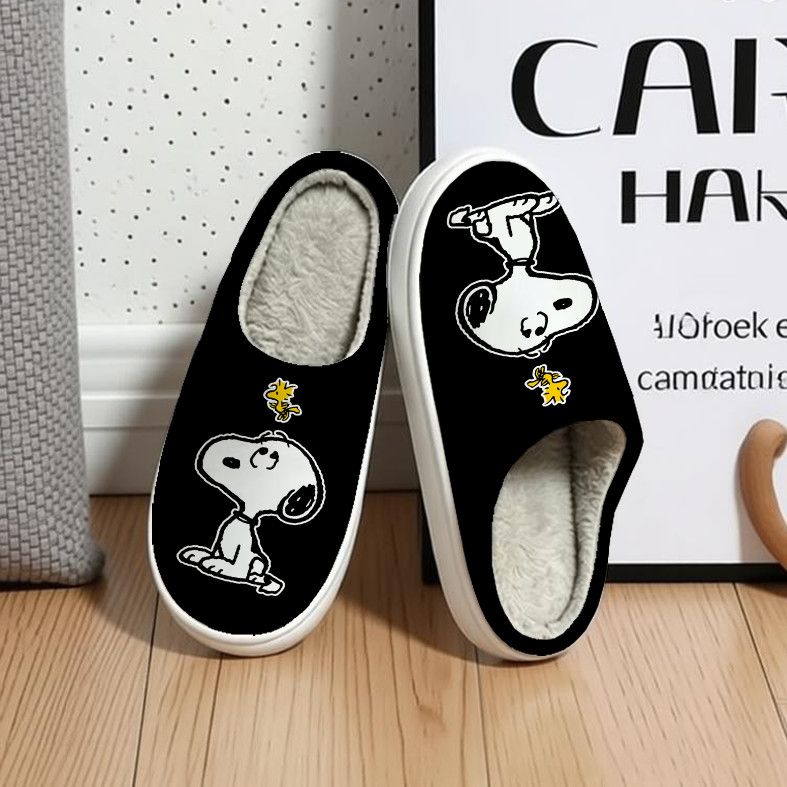 Winter Clothing Japan - Cute Snoopy Peanuts Cartoon Cotton Slippers