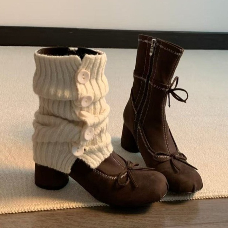 Bow High Heels Women Boots New - Winter Clothing Clearance Sale review and price