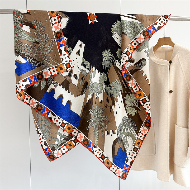 Wool Silk Scarf Women Cashmere - Winter Clothing Hong Kong review and price