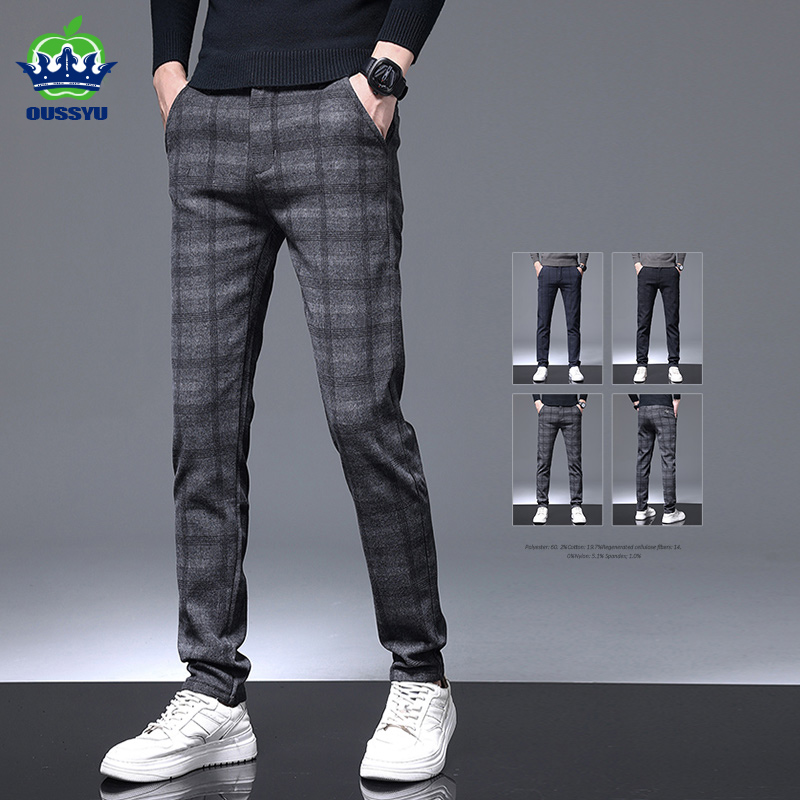 2025 New Plaid Pants Men Busin - Quality Winter Clothing Brand review and price