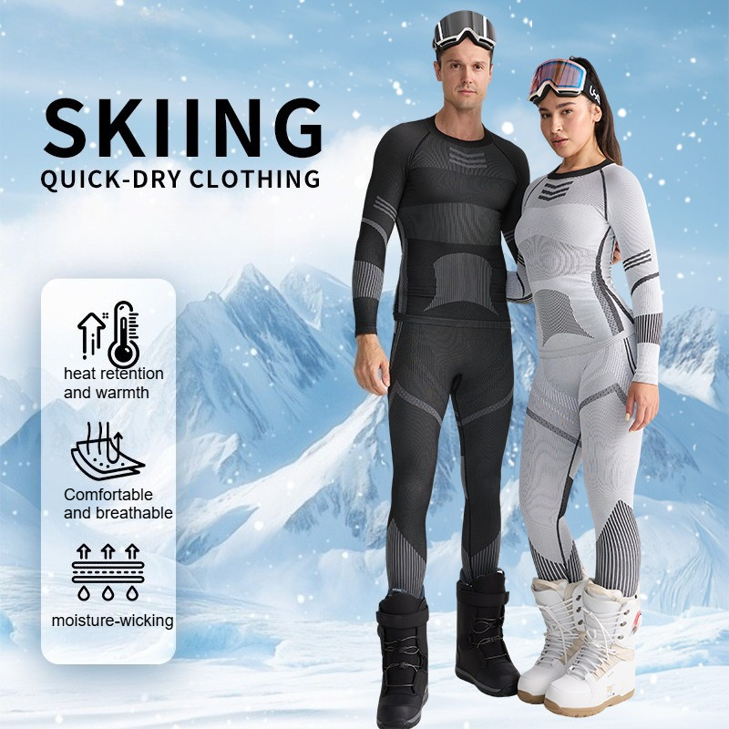 Ski Base Layer Set Men Women T - Thermal Base Layer review and price