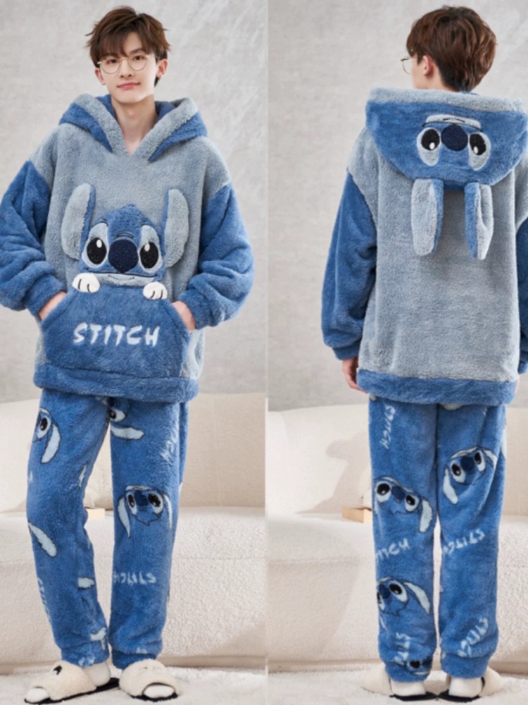 Anime Stitch Winter Pajamas Ca - Winter Clothing Japan review and price