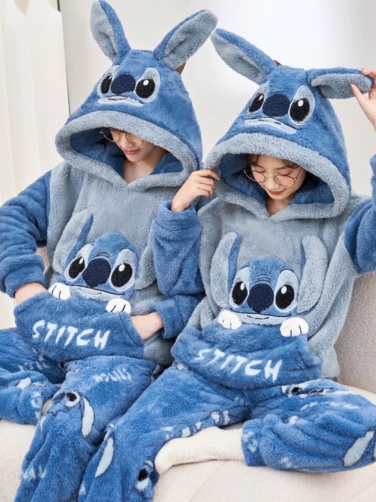 Anime Stitch Winter Pajamas Ca - Winter Clothing Japan review and price